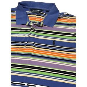Polo Golf Ralph Lauren 2XL Men's‎ Striped Polo Shirt XXL multicolor Pima Cotton
